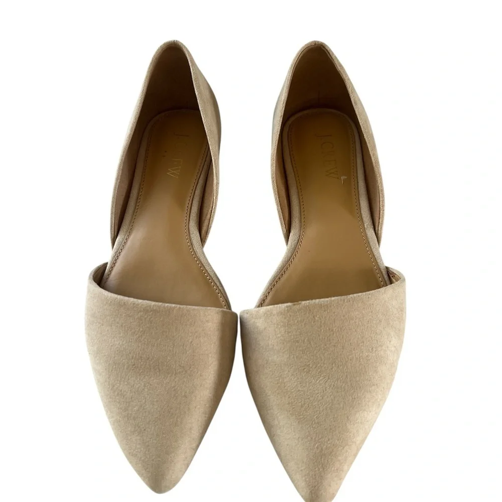 J Crew D’orsey nude pointed toe flats Elegant Tan Women's 6